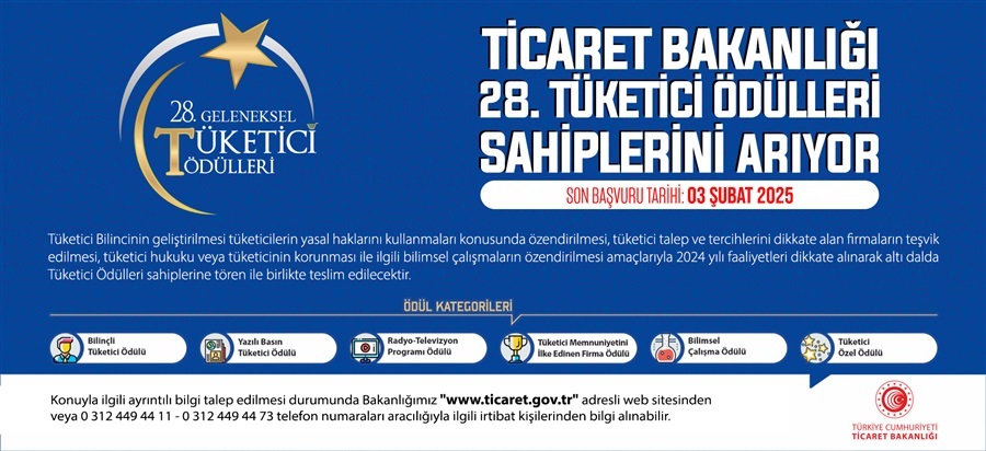 28. TÜKETİCİ ÖDÜLLERİ SAHİPLERİNİ BEKLİYOR