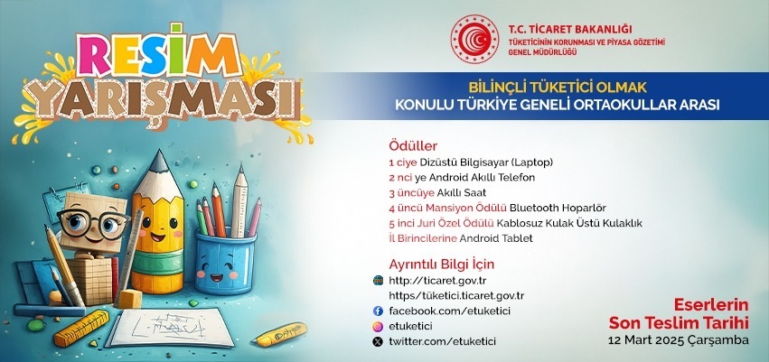 BİLİNÇLİ TÜKETİCİ OLMAK KONULU ORTAOKULLAR ARASI RESİM YARIŞMASI